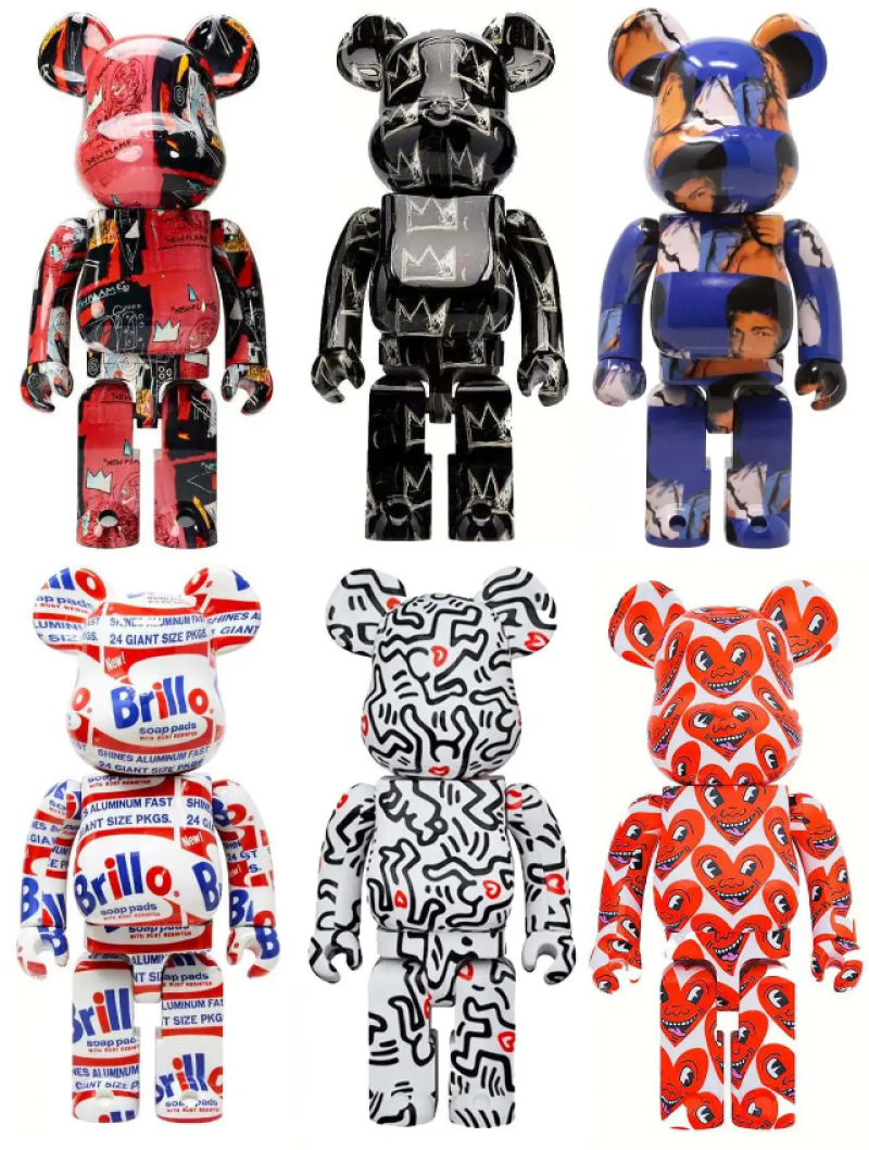 Medicom Toy BEARBRICK Andy Warhol, Jean-Michel Basquiat And Keith Medicom Toy BEARBRICK Andy Warhol, Jean-Michel Basquiat And Keith